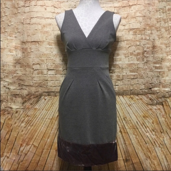 BCBG MaxAzria Velvet Trimmed Dress - Picture 2 of 8